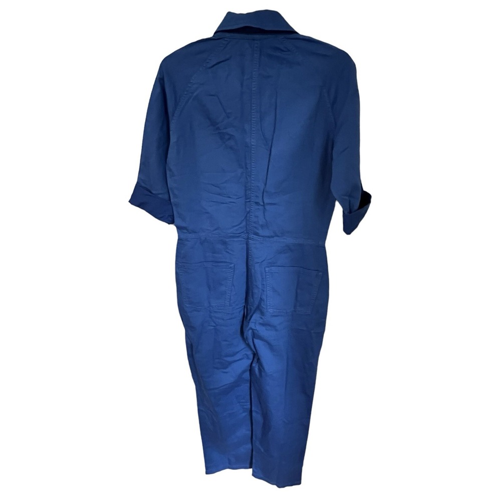 OuterKnown Station Blue Organic Cotton Linen Blend Coverall‎ Jumpsuit XS NWT - Picture 4 of 5